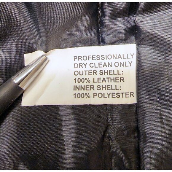 Detour Motorcycle Gear Men's Lined Leather Biker Jacket XL Black Laced - Picture 9 of 10